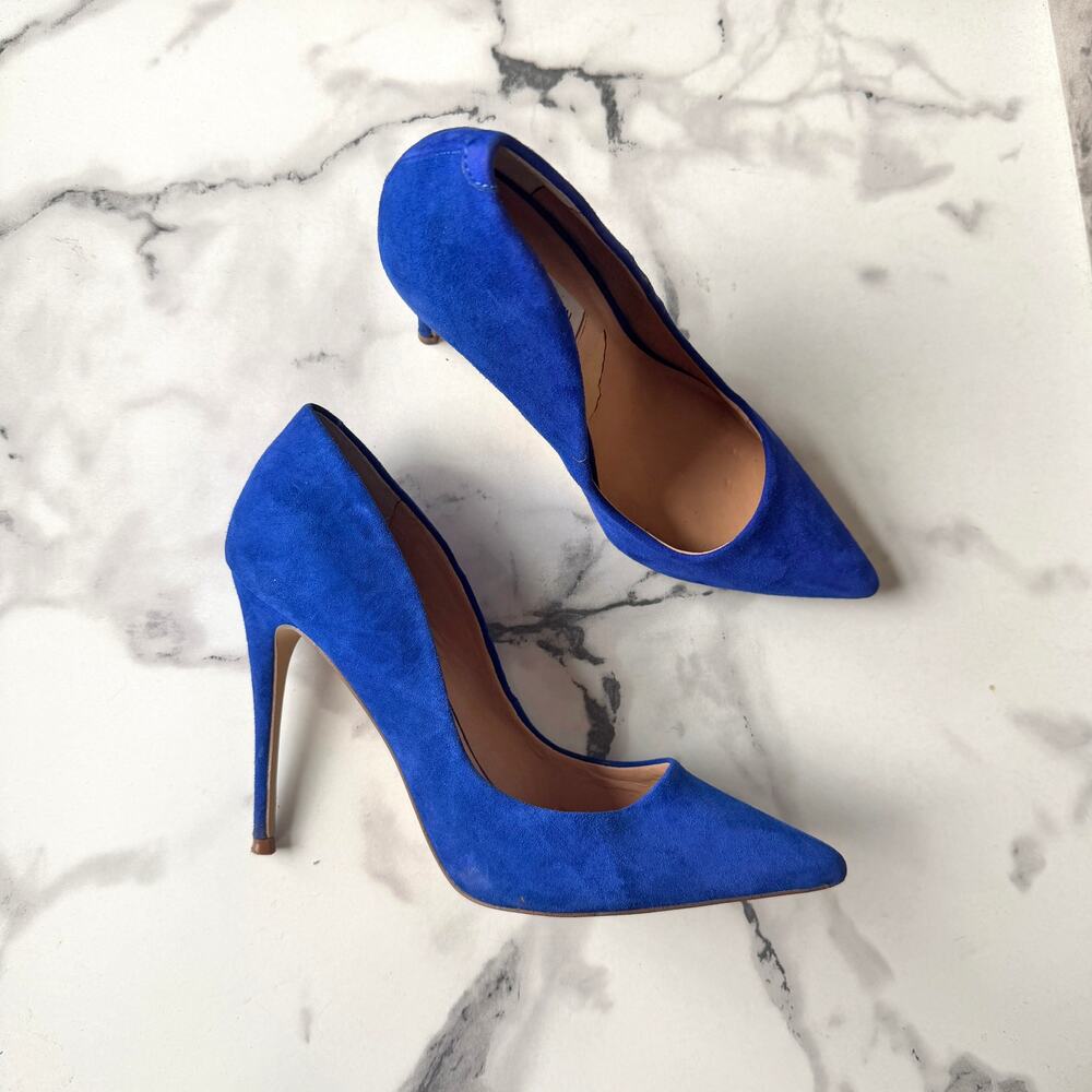 Steve Madden Daisie Blue Suede Leather Pumps Size 9